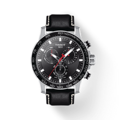 Tissot Supersport Chrono Black Dial Black Leather Strap Watch for Men - T125.617.16.051.00 Watches Tissot   