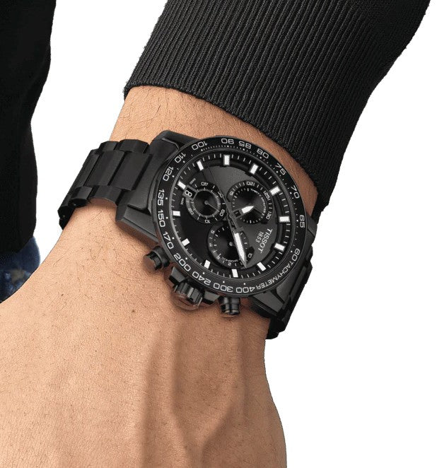 Tissot Supersport Chrono Black Dial Steel Strap Watch For Men - T125.617.33.051.00 Watches Tissot   