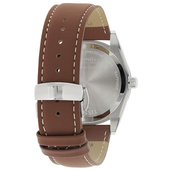 Tissot Gentleman Blue Dial Brown Leather Strap 40mm Watch For Men - T127.410.16.041.00 Watches Tissot   