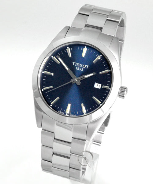 Tissot Gentleman Quartz Blue Dial Watch For Men - T127.410.11.041.00 Watches Tissot   