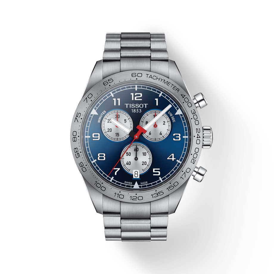 Tissot PRS 516 Chronograph Blue Dial Stainless Steel Watch for Men - T131.617.11.042.00 Watches Tissot   