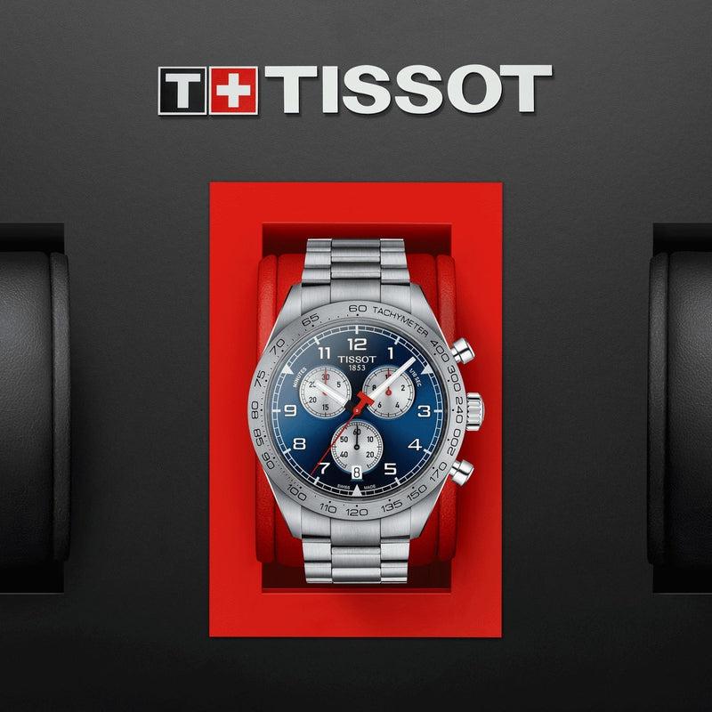 Tissot PRS 516 Chronograph Blue Dial Stainless Steel Watch for Men - T131.617.11.042.00 Watches Tissot   