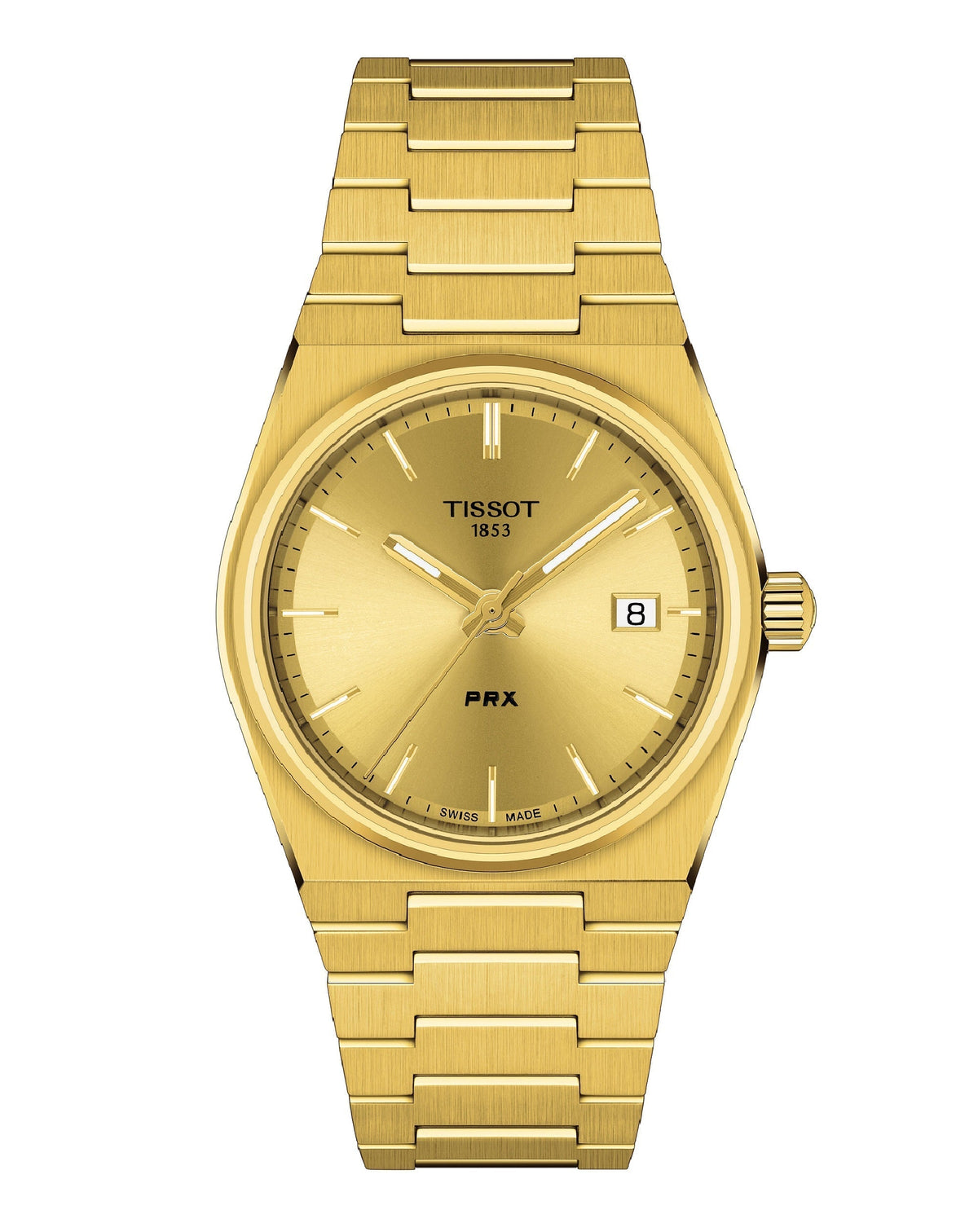 Tissot PRX 40mm Champagne Yellow Gold Tone Quartz Watch for Men - T137.410.33.021.00 Watches Tissot   