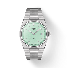 Tissot PRX Quartz Light Green Dial Stainless Steel Strap Watch for Men - T137.410.11.091.01 Watches Tissot   