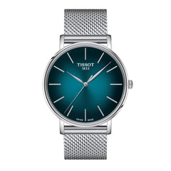 Tissot Everytime Gent Green Dial Silver Mesh Bracelet Watch for Men - T143.410.11.091.00 Watches Tissot   