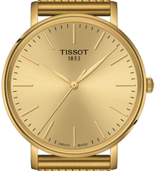 Tissot Everytime Gent Gold Dial Gold Mesh Bracelet Watch for Men - T143.410.33.021.00 Watches Tissot   