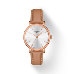 Tissot Everytime Lady Rose Gold Plated Leather Strap Watch for Women - T143.210.36.011.00 Watches Tissot   