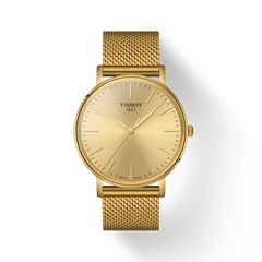 Tissot Everytime Gent Gold Dial Gold Mesh Bracelet Watch for Men - T143.410.33.021.00 Watches Tissot   