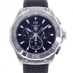 Tag Heuer Aquaracer Quartz Chronograph Black Dial Black Rubber Strap Watch for Men - CAY1110.FT6041 Watches Tag Heuer   