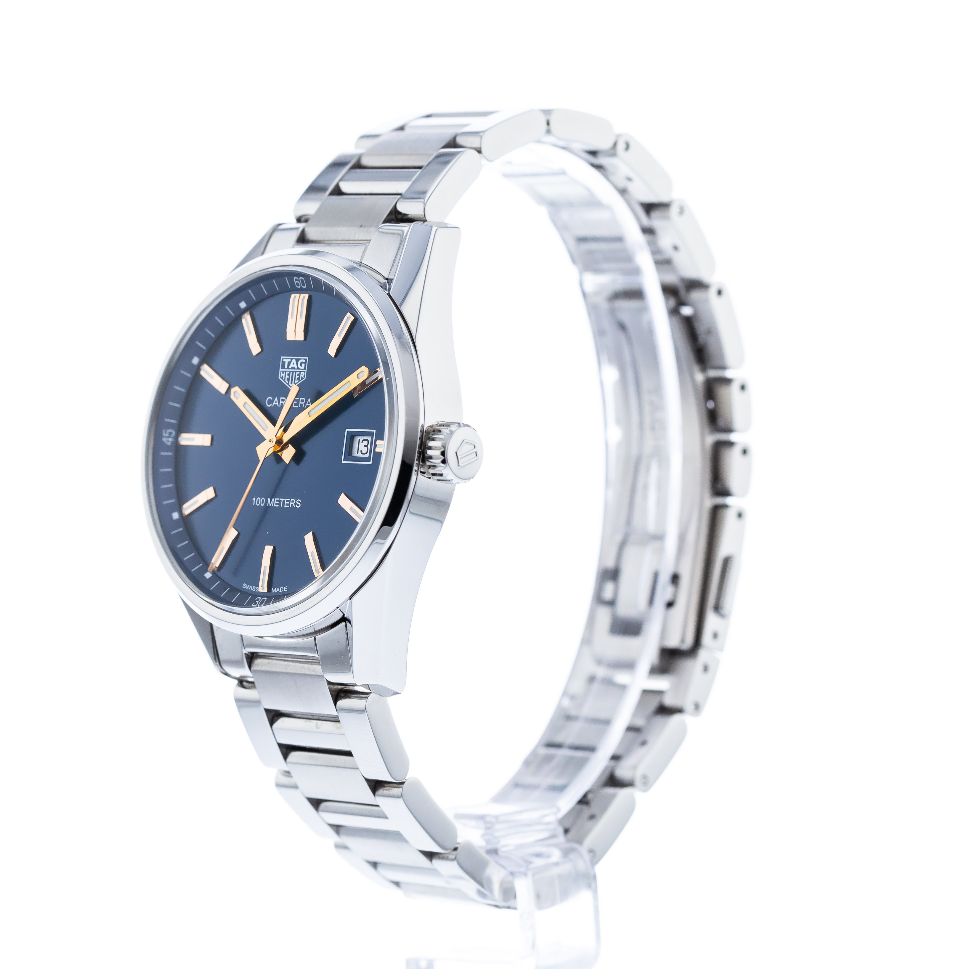 Tag Heuer Carrera Quartz Blue Dial Silver Steel Strap Watch for Women - WAR1112.BA0601 Watches Tag Heuer   