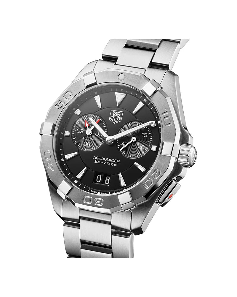 Tag Heuer Aquaracer Quartz 40mm Black Dial Silver Steel Strap Watch for Men - WAY111Z.BA0928 Watches Tag Heuer   