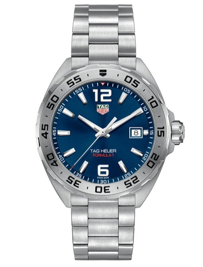 Tag Heuer Formula 1 Stainless Steel 41mm Blue Dial Silver Steel Strap Watch for Men - WAZ1118.BA0875 Watches Tag Heuer   