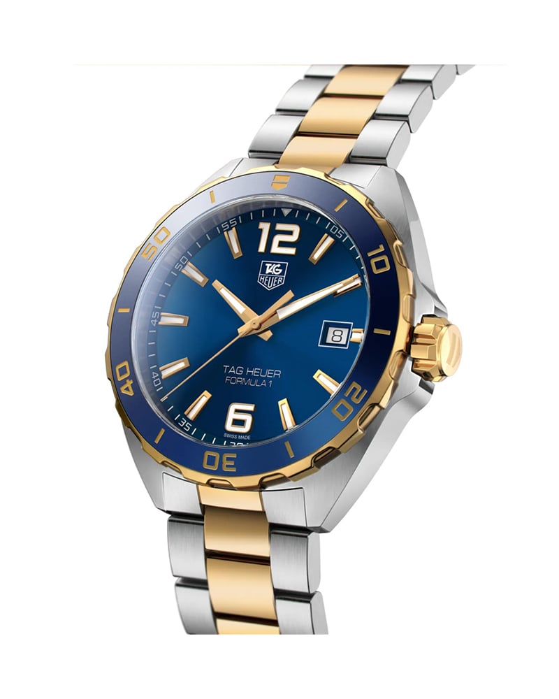 Tag Heuer Formula 1 Analog Quartz 41mm Blue Dial Two Tone Steel Strap Watch for Men - WAZ1120.BB0879 Watches Tag Heuer   