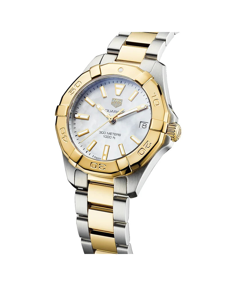 Tag Heuer Aquaracer Mother of Pearl Dial Two Tone Steel Strap Watch for Women - WBD1320.BB0320 Watches Tag Heuer   