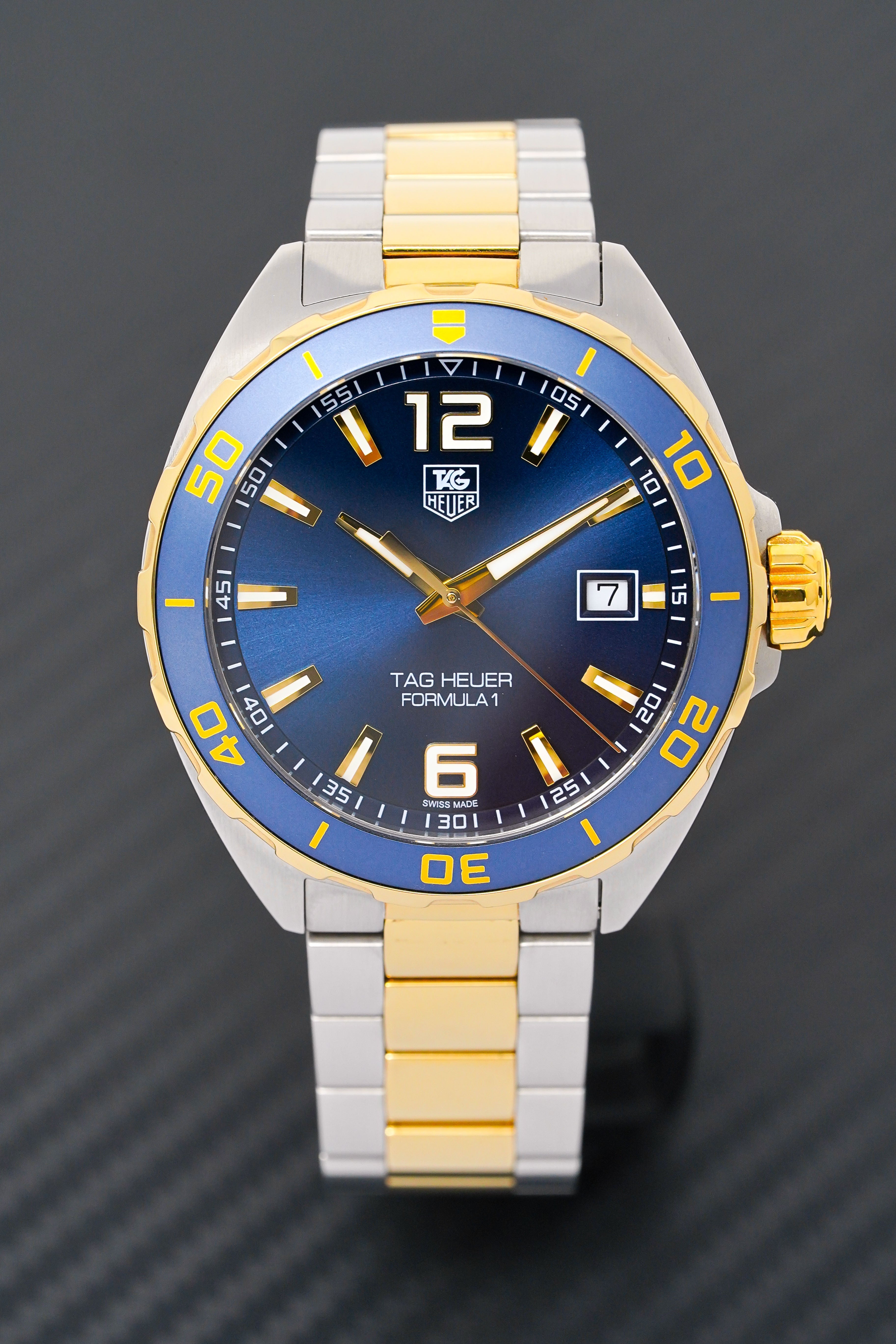 Tag Heuer Formula 1 Analog Quartz 41mm Blue Dial Two Tone Steel Strap Watch for Men - WAZ1120.BB0879 Watches Tag Heuer   