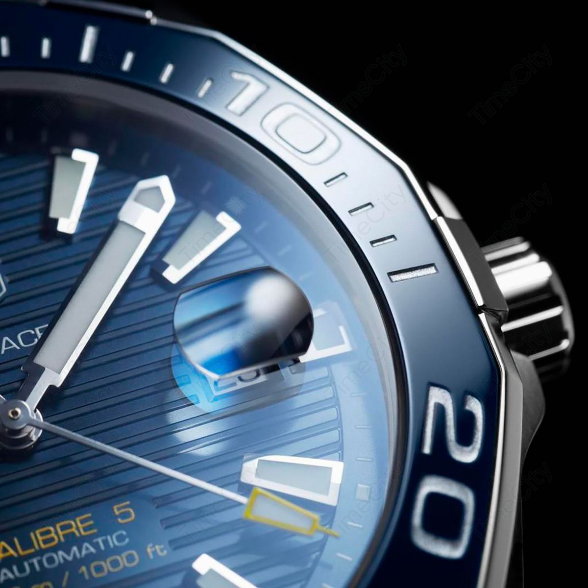 Tag Heuer Aquaracer Calibre 5 Automatic Blue Dial Blue Rubber Strap Watch for Men - WAY201B.FT6150 Watches Tag Heuer   