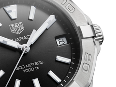 Tag Heuer Aquaracer Black Dial Silver Steel Strap Watch for Women - WBD1310.BA0740 Watches Tag Heuer   