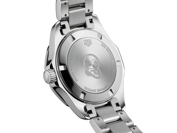 Tag Heuer Aquaracer Quartz 35mm Black Dial Silver Steel Strap Watch for Women - WAY131M.BA0748 Watches Tag Heuer   