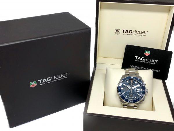 Tag Heuer Aquaracer Calibre 16 43mm Blue Dial Silver Steel Strap Watch for Men - CAY211B.BA0927 Watches Tag Heuer   