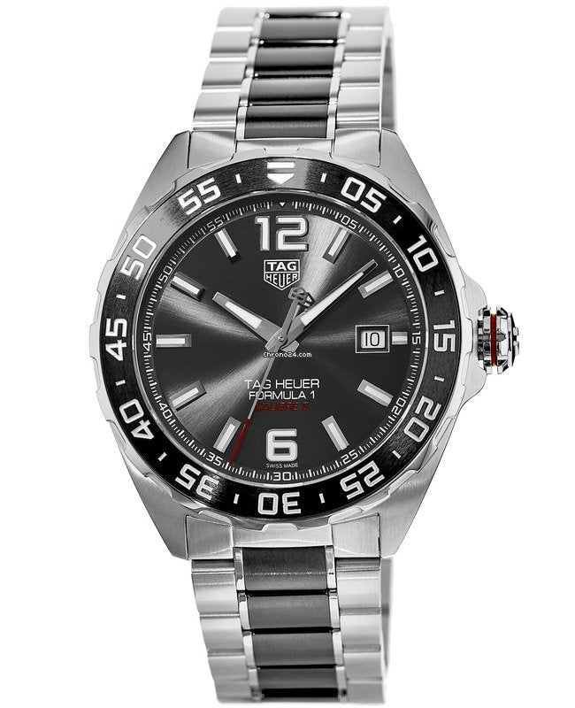 Tag Heuer Formula 1 Calibre 5 Anthracite Dial Two Tone Steel Strap Watch for Men - WAZ2011.BA0843 Watches Tag Heuer   