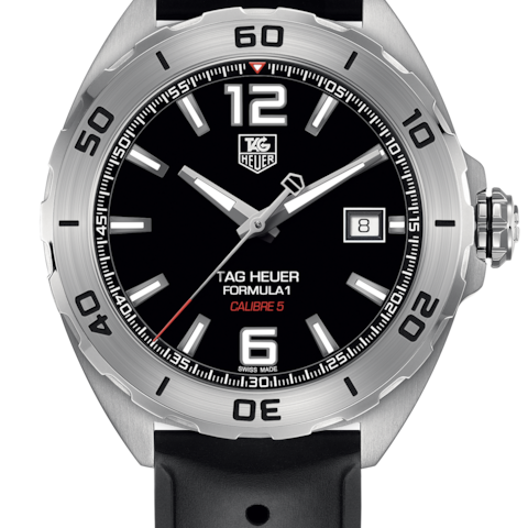 Tag Heuer Formula 1 Automatic 41mm Black Dial Black Rubber Strap Watch for Men - WAZ2113.FT8023 Watches Tag Heuer   