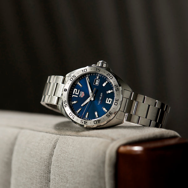 Tag Heuer Formula 1 Stainless Steel 41mm Blue Dial Silver Steel Strap Watch for Men - WAZ1118.BA0875 Watches Tag Heuer   