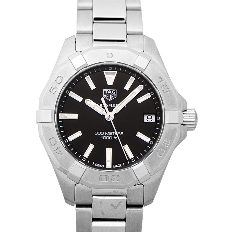 Tag Heuer Aquaracer Black Dial Silver Steel Strap Watch for Women - WBD1310.BA0740 Watches Tag Heuer   