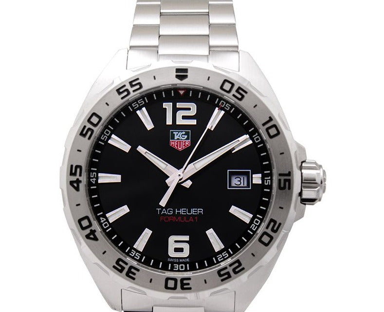 Tag Heuer Formula 1 Stainless Steel 41mm Black Dial Silver Steel Strap Watch for Men - WAZ1112.BA0875 Watches Tag Heuer   