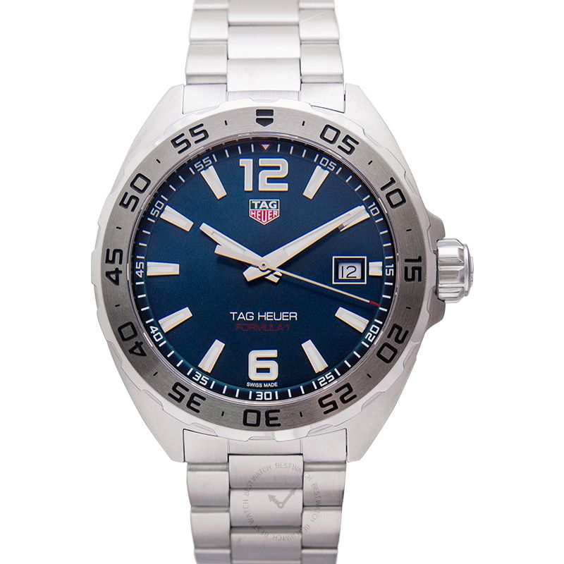 Tag Heuer Formula 1 Stainless Steel 41mm Blue Dial Silver Steel Strap Watch for Men - WAZ1118.BA0875 Watches Tag Heuer   