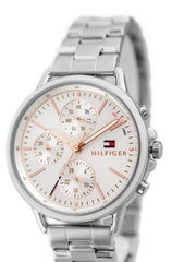 Tommy Hilfiger Carly White Dial Silver Stainless Steel Strap Watch for Women - 1781787 Watches Tommy Hilfiger   