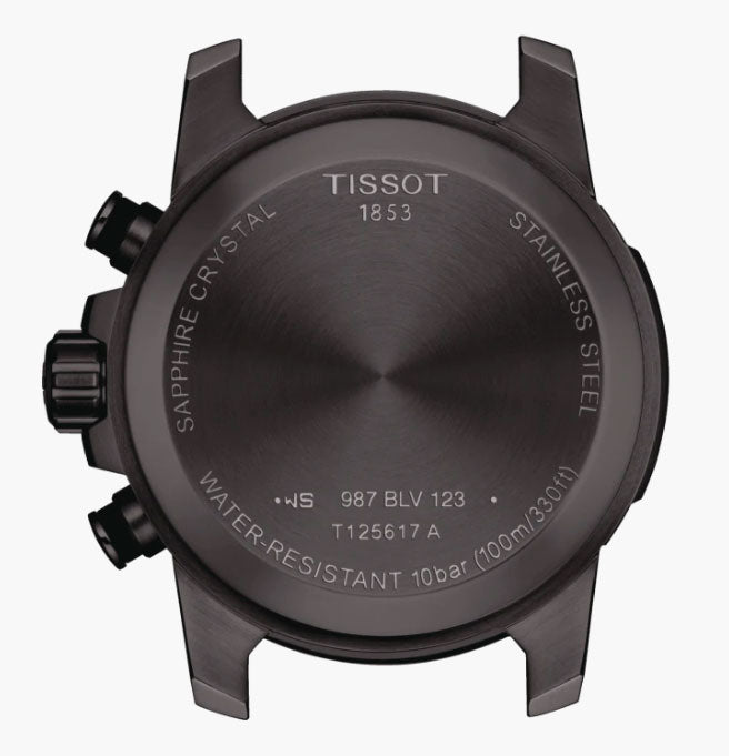 Tissot Supersport Chrono Black Dial Brown Leather Strap Watch for Men - T125.617.36.051.01 Watches Tissot   