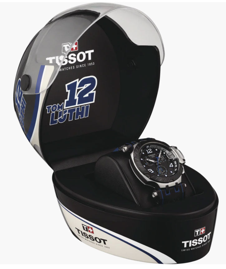 Tissot T Race Chronograph 42mm Blue Dial Blue Silicon Strap Watch For Men - T115.417.37.041.00 Watches Tissot   