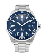 Tag Heuer Aquaracer 43mm Blue Dial Silver Steel Strap Watch for Men - WAY101C.BA0746 Watches Tag Heuer   