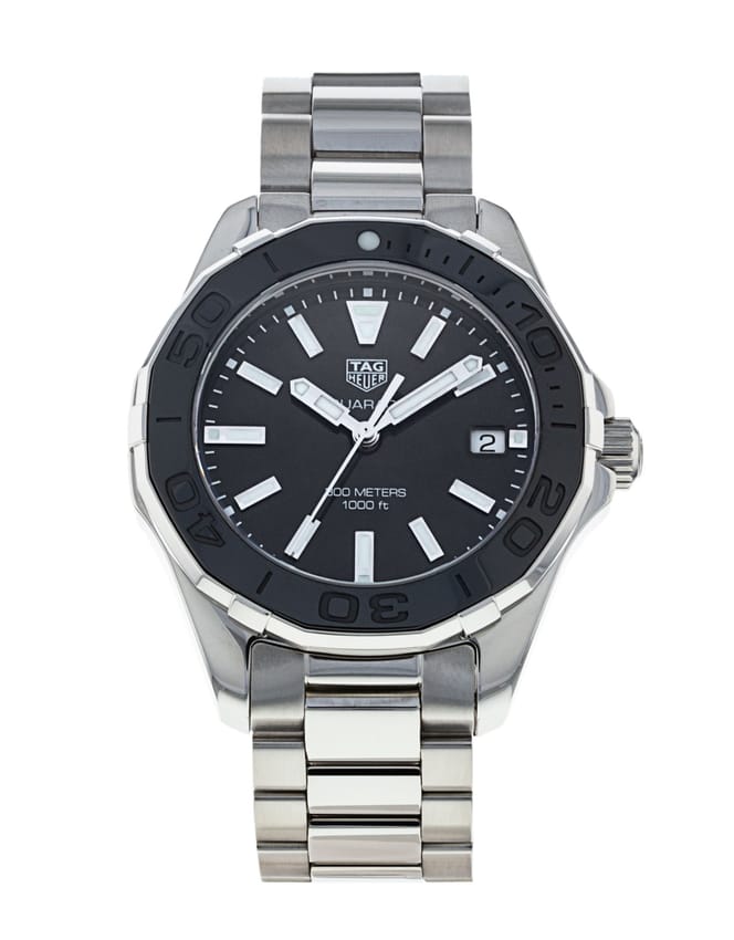 Tag Heuer Aquaracer Quartz 35mm Black Dial Silver Steel Strap Watch for Women - WAY131K.BA0748 Watches Tag Heuer   