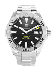 Tag Heuer Aquaracer Automatic Black Dial Silver Steel Strap Watch for Men - WAY2010.BA0927 Watches Tag Heuer   