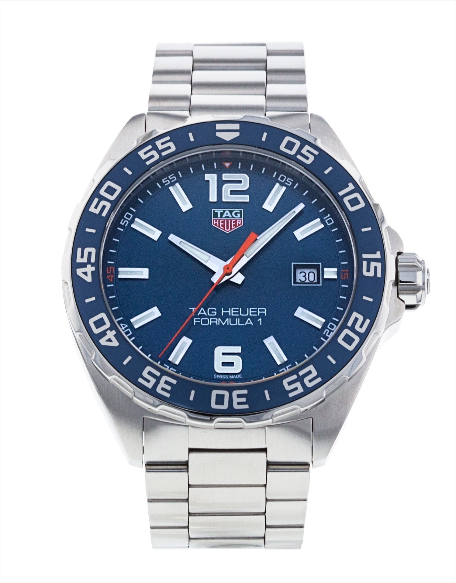 Tag Heuer Formula 1 Quartz 43mm Blue Dial Silver Steel Strap Watch for Men - WAZ1010.BA0842 Watches Tag Heuer   