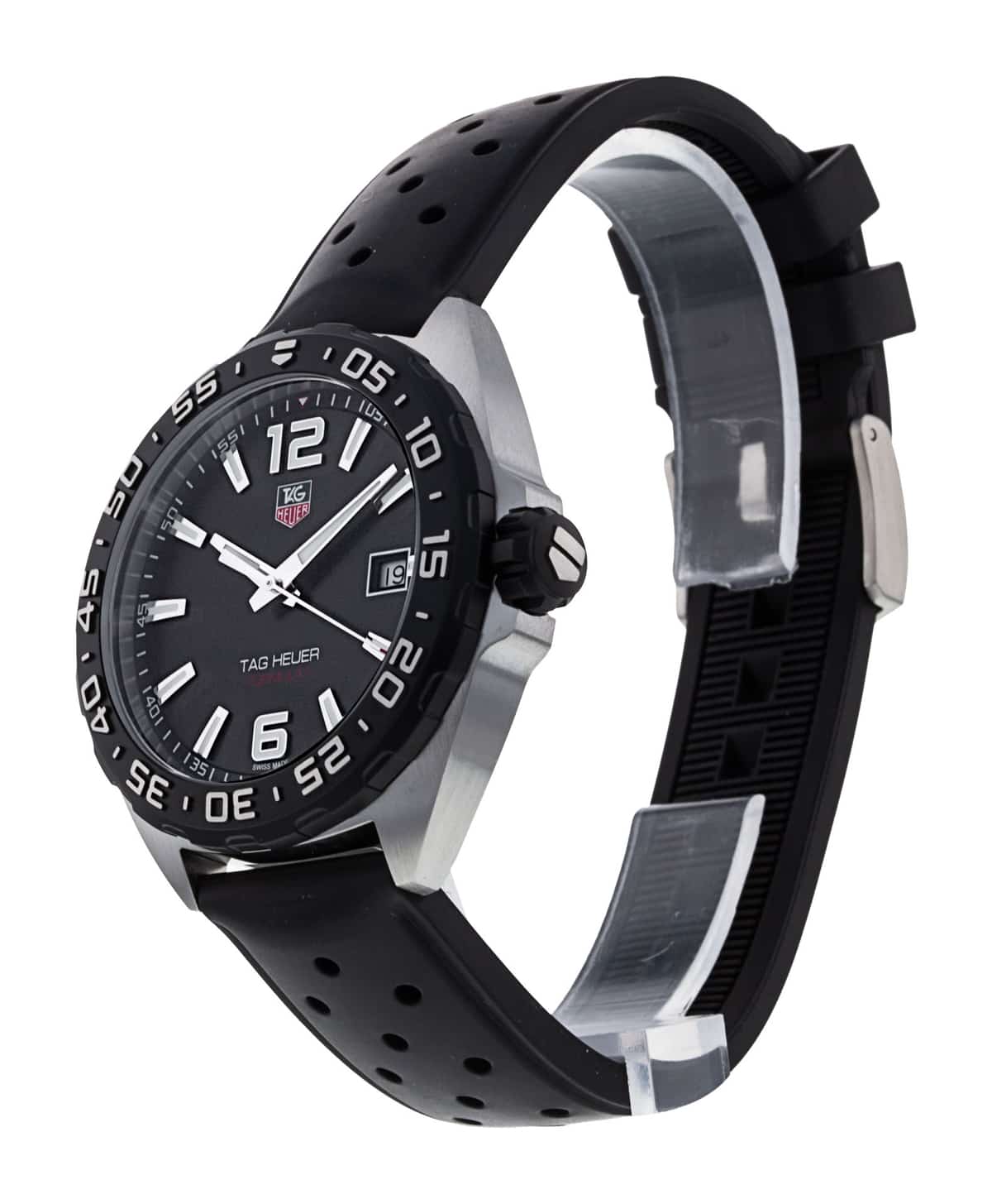 Tag Heuer Formula 1 Quartz 41mm Black Dial Black Rubber Strap Watch for Men - WAZ1110.FT8023 Watches Tag Heuer   