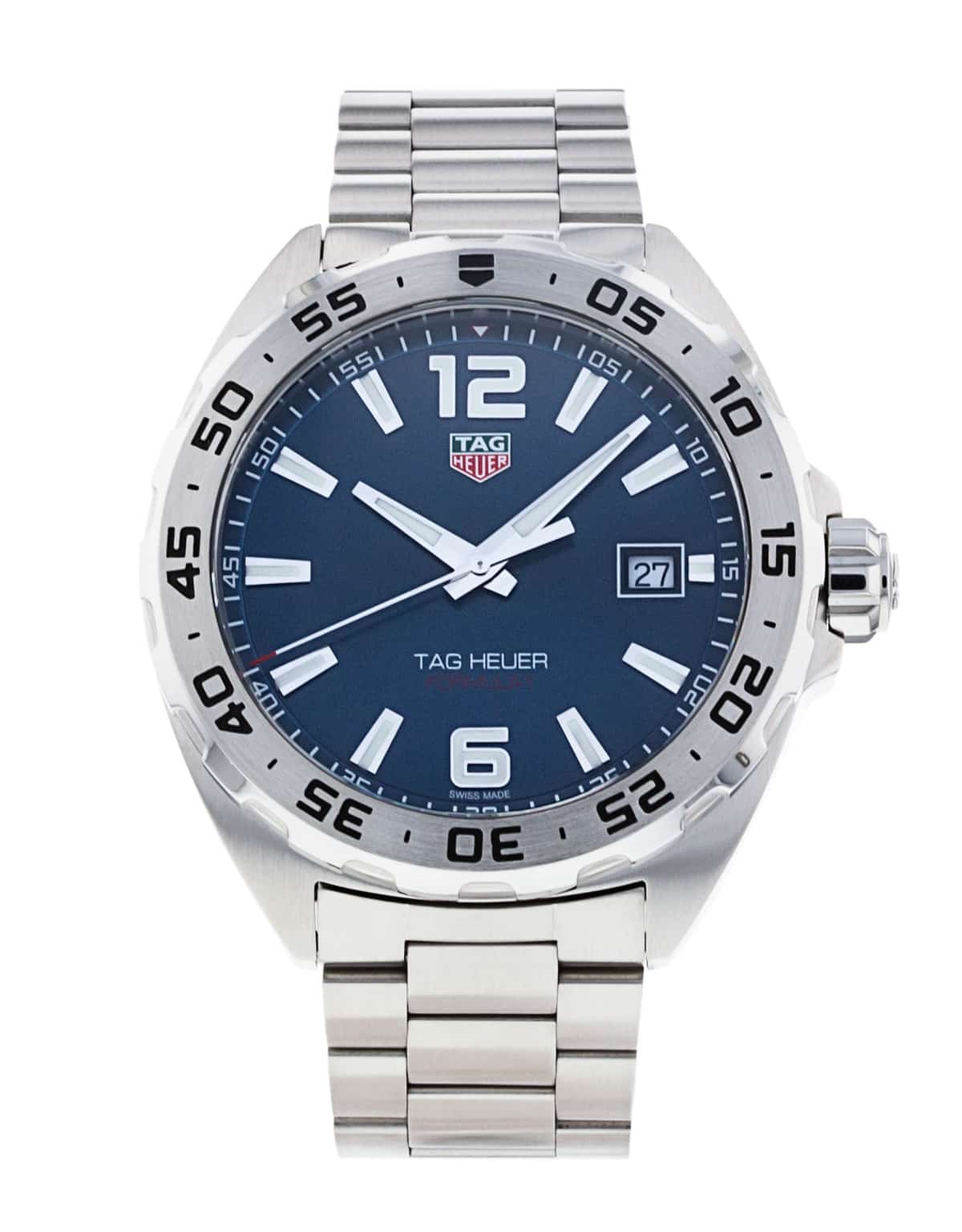 Tag Heuer Formula 1 Stainless Steel 41mm Blue Dial Silver Steel Strap Watch for Men - WAZ1118.BA0875 Watches Tag Heuer   