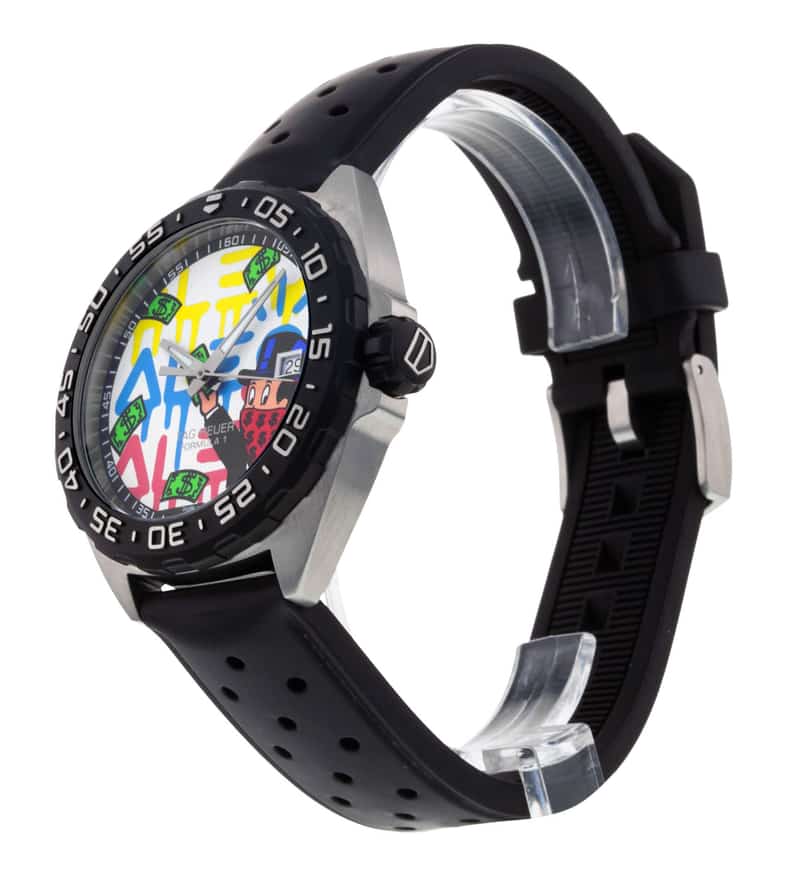 Tag Heuer Formula 1 Alec Monopoly Special Edition Black Rubber Strap Watch for Men - WAZ1119.FT8023 Watches Tag Heuer   