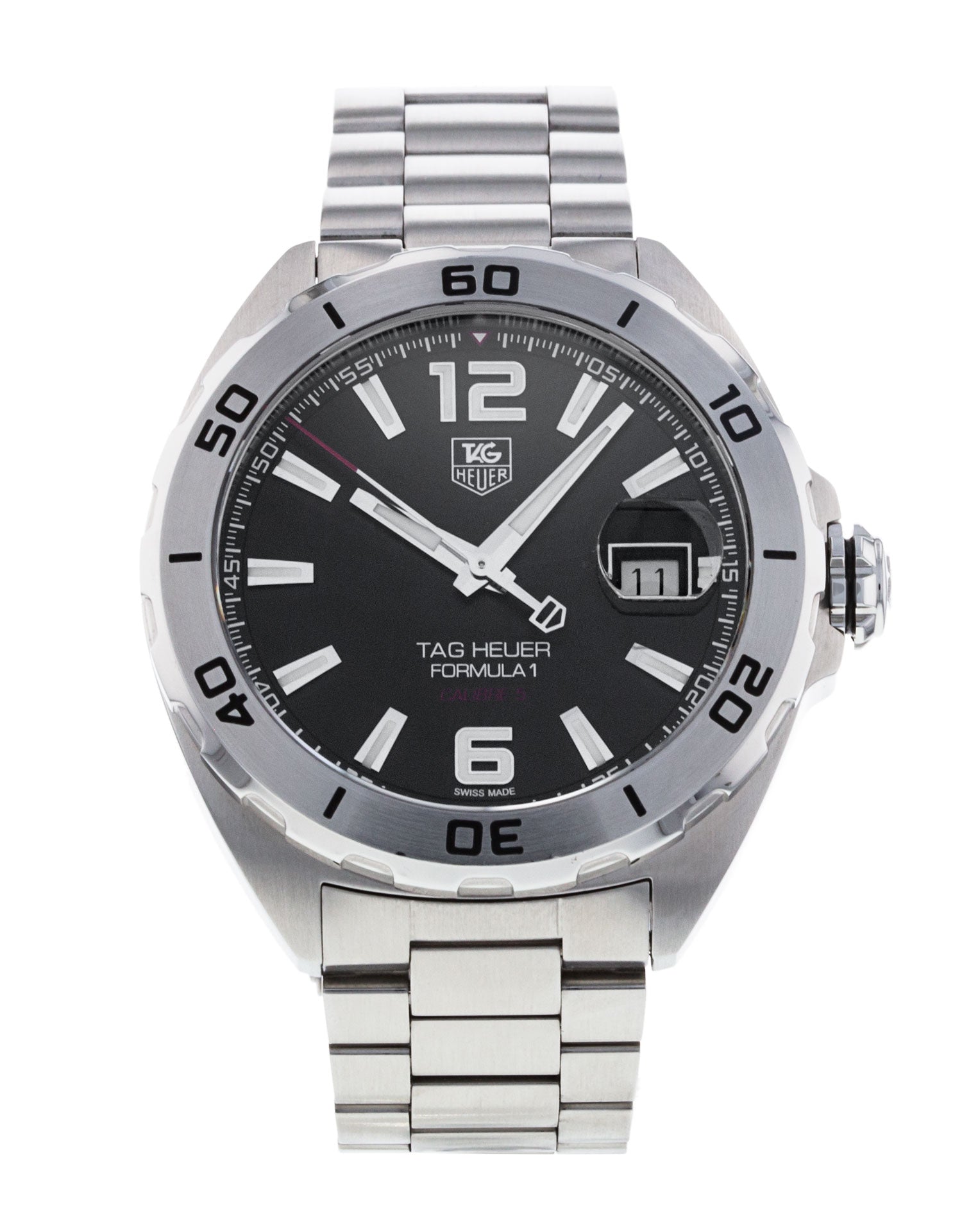 Tag Heuer Formula 1 Automatic 41mm Black Dial Silver Steel Strap Watch for Men - WAZ2113.BA0875 Watches Tag Heuer   