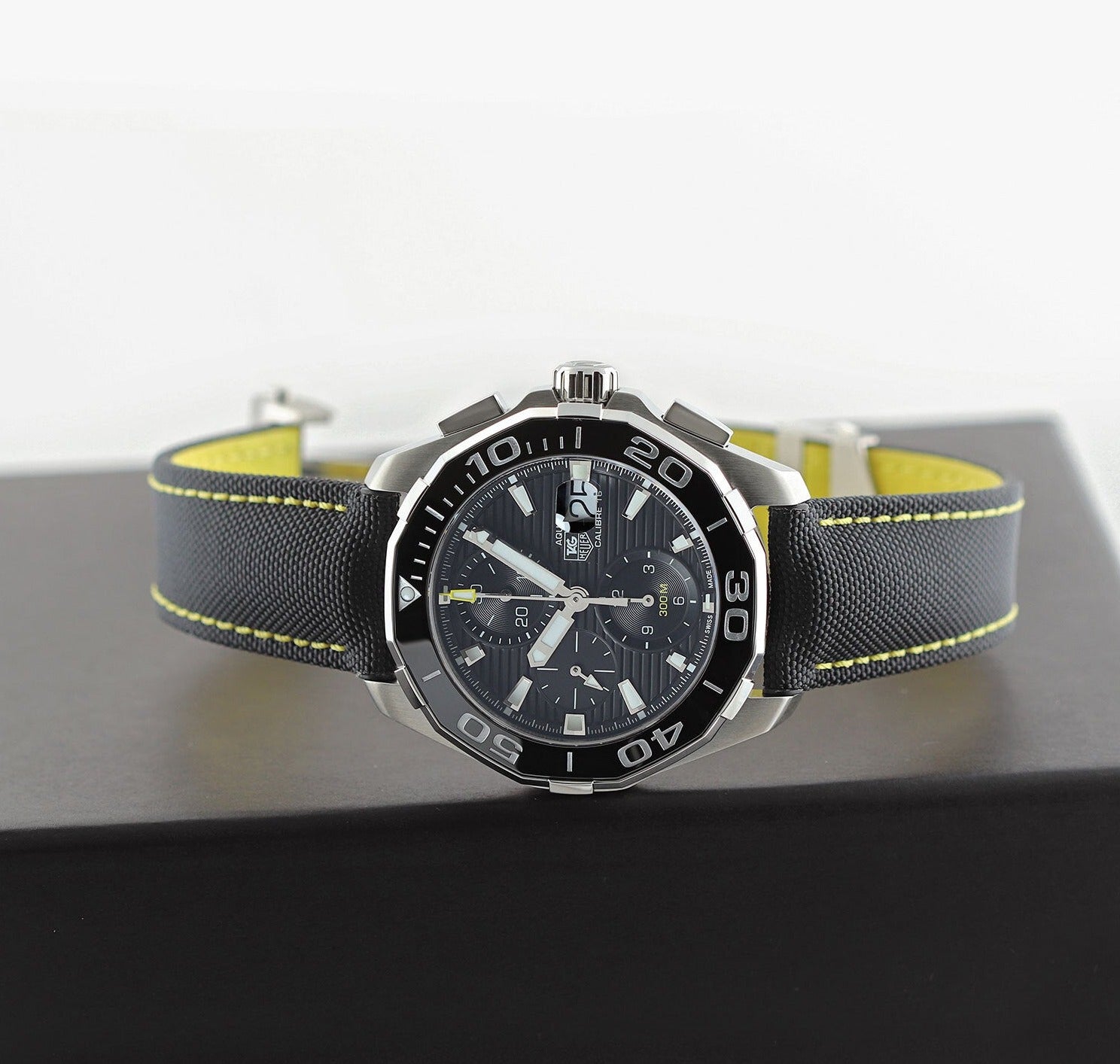 Tag Heuer Aquaracer Automatic Chronograph Black Dial Black Nylon Strap Watch for Men - CAY211A.FC6361 Watches Tag Heuer   