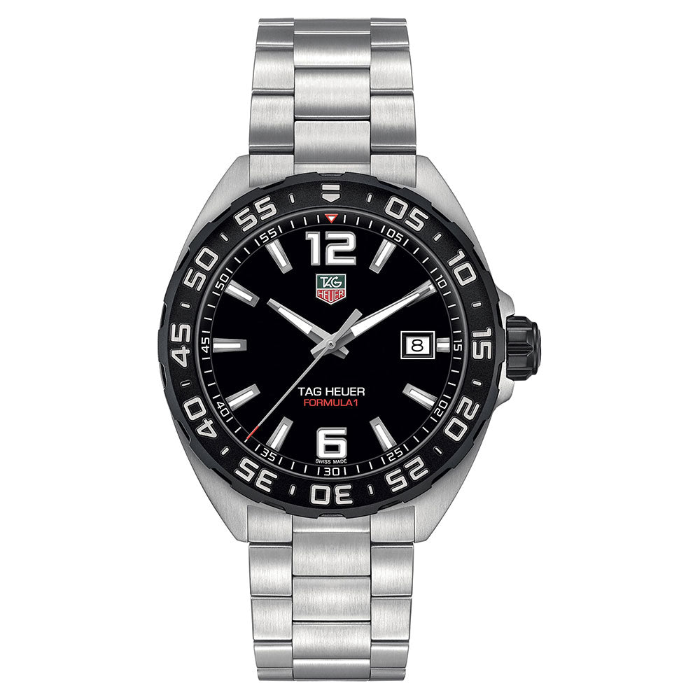 Tag Heuer Formula 1 Quartz 41mm Black Dial Silver Steel Strap Watch for Men - WAZ1110.BA0875 Watches Tag Heuer   