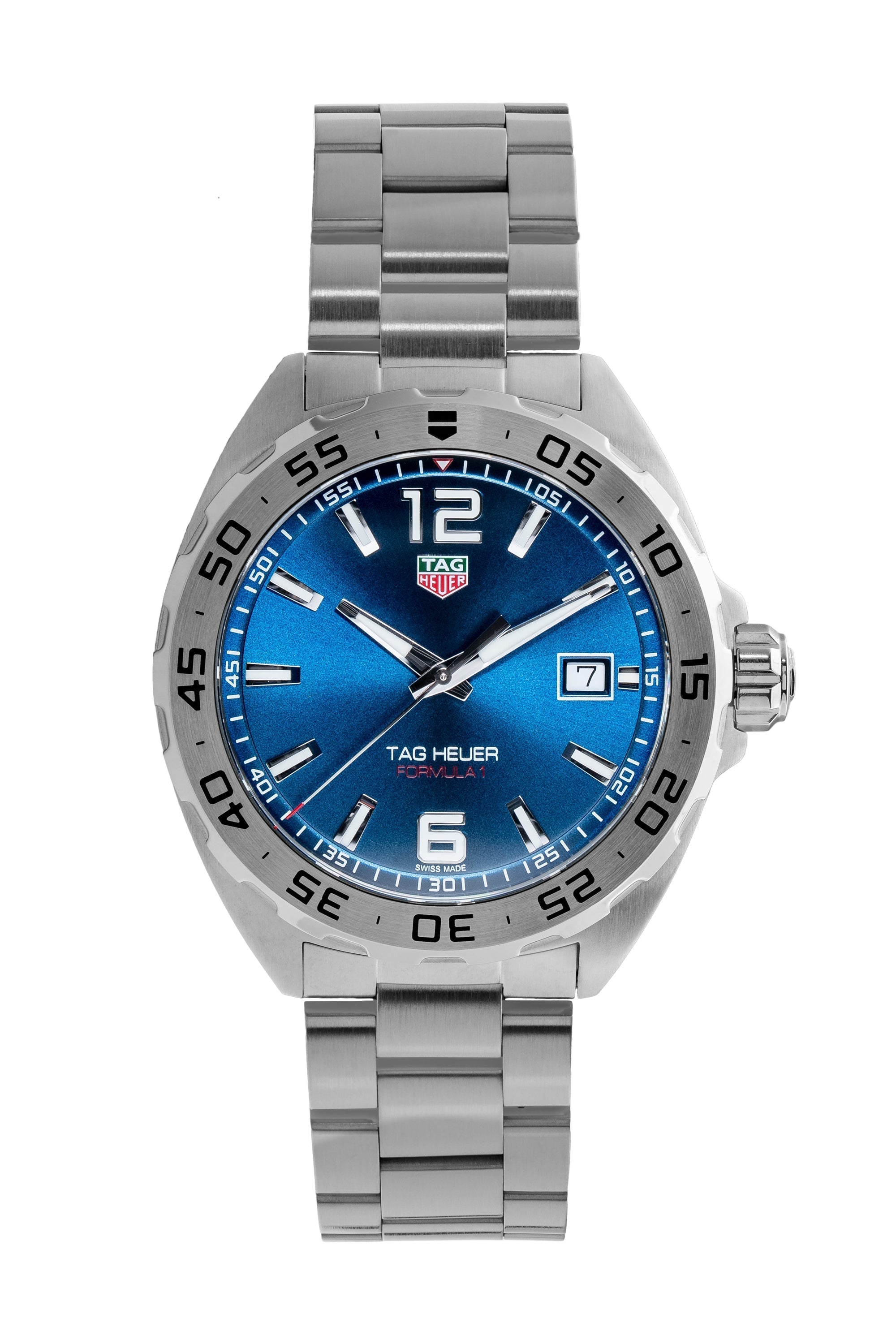 Tag Heuer Formula 1 Stainless Steel 41mm Blue Dial Silver Steel Strap Watch for Men - WAZ1118.BA0875 Watches Tag Heuer   