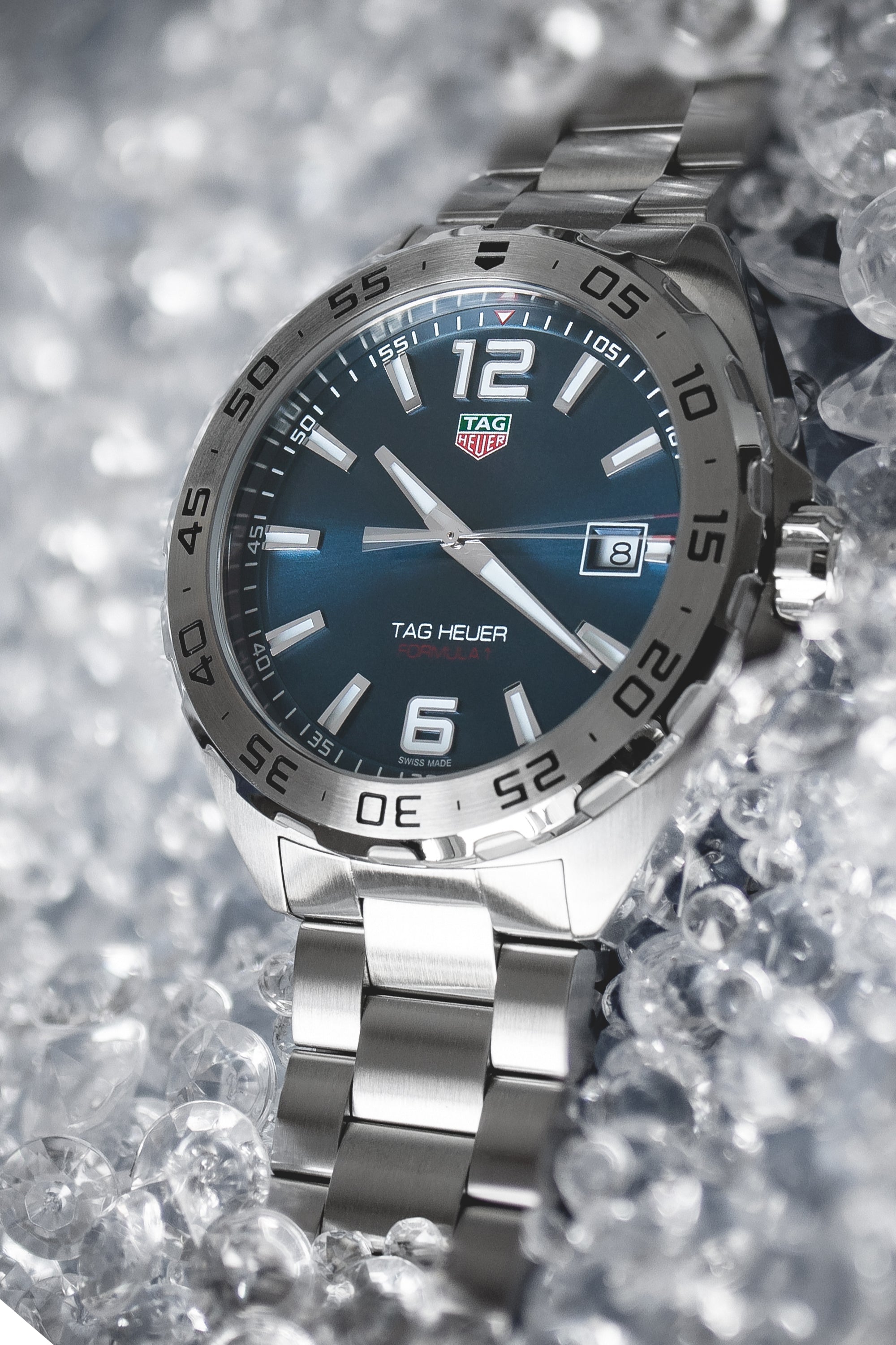 Tag Heuer Formula 1 Stainless Steel 41mm Blue Dial Silver Steel Strap Watch for Men - WAZ1118.BA0875 Watches Tag Heuer   