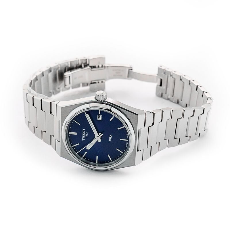 Tissot PRX Quartz Blue Dial Stainless Steel 35mm Watch For Men - T137.210.11.041.00 Watches Tissot   