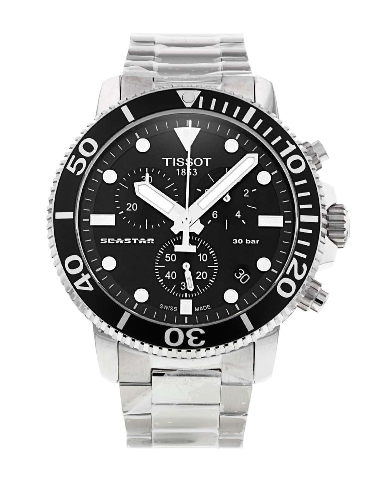 Tissot Seaster 1000 Chronograph Quartz Stainless Steel Watch For Men - T120.417.11.051.00 Watches Tissot   