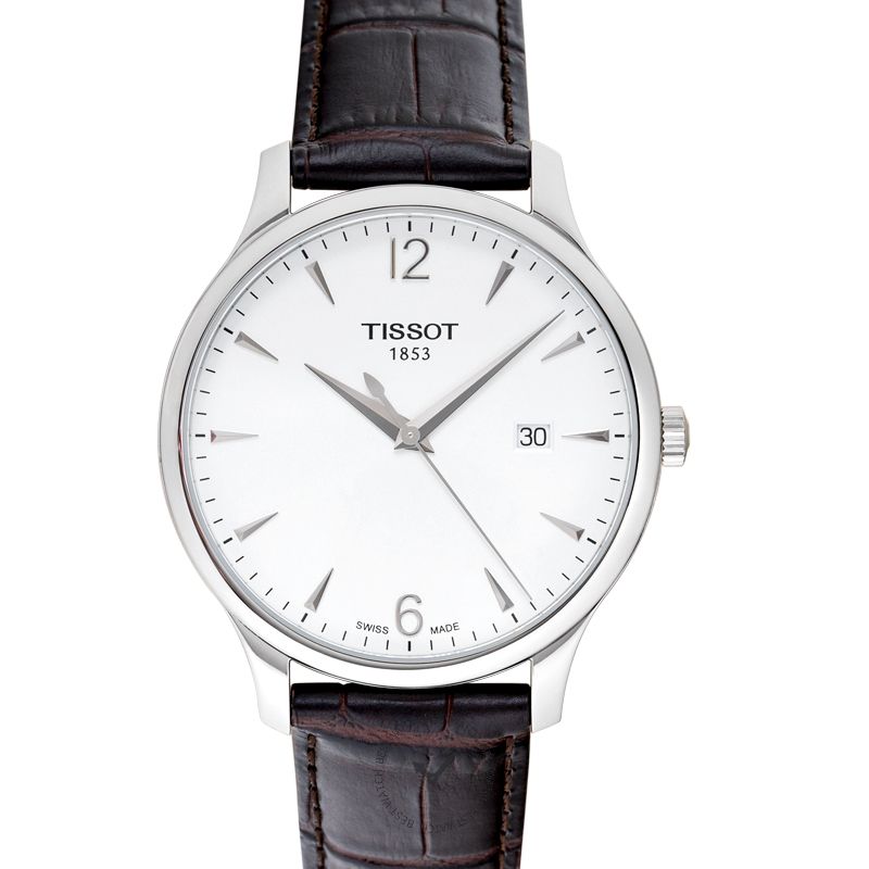 Tissot T Classic Tradition Silver Dial Watch For Men - T063.610.16.037.00 Watches Tissot   