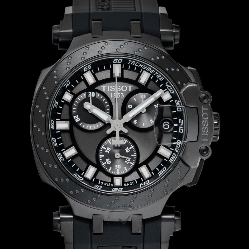 Tissot T Race Chonograph Anthracite Dial Black Silicon Strap Watch For Men - T115.417.37.061.03 Watches Tissot   