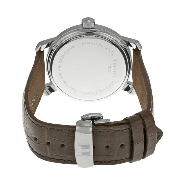 Tissot T Classic Bridgeport Brown Leather Strap Watch For Men - T097.410.16.038.00 Watches Tissot   