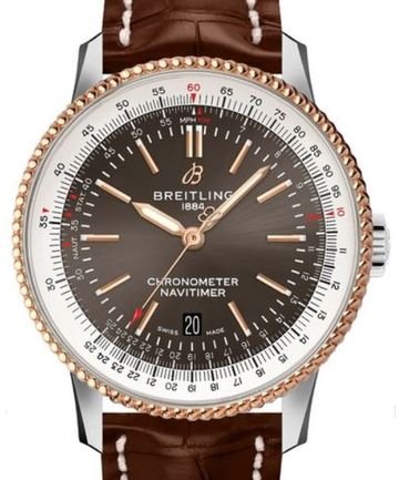 Breitling Navitimer 1 Automatic 41mm Brown Dial Brown Leather Strap Mens Watch - U17326211M1P2 Watches Breitling   